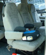 child seats in airport transportation